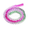 Transparent Painted Glass Beads Strands X1-DGLA-A034-T4mm-A06-5