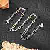 Rhombus 304 Stainless Steel Link Bracelets X-BJEW-N287-20-2