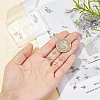 BENECREAT 16Pcs 2 Colors Brass Cubic Zirconia Charms ZIRC-BC0001-02-3