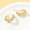 C-Shaped Brass Stud Earrings EJEW-A132-06G-3