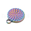 Ion Plating(IP) 304 Stainless Steel Charms STAS-F282-04MC-3