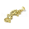 Rack Plating Brass Micro Pave Cubic Zirconia Pendants KK-A210-03F-G-2