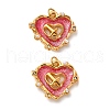 304 Stainless Steel Enamel Pendants STAS-U061-21G-02-1