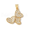 Brass Micro Pave Cubic Zirconia Pendants KK-A252-33G-02-1