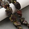 Raw Rough Natural Dragon Blood Beads Strands G-Z087-B09-1