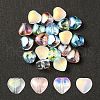 20Pcs 4 Colors Transparent Spray Painted & Frosted Glass Beads GLAA-YW0001-87-1