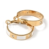 304 Stainless Steel Rhinestone Hoop Earrings for Women EJEW-L283-053G-01-2