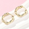 Oval Brass Hoop Earrings EJEW-Z102-34G-3