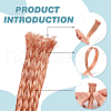 4M Flat Bare Copper Braided Cable Wire KK-WH0054-80C-4