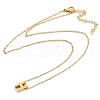 Ion Plating(IP) 304 Stainless Steel Pendant Necklaces NJEW-R050-01G-08-4