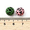 Printed Schima Wood Beads WOOD-L022-04A-02-3