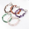 Trendy Natural Gemstone Beaded Bracelets BJEW-JB02044-1