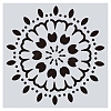Flower Pattern Eco-Friendly PET Plastic Hollow Painting Silhouette Stencil DRAW-PW0008-02F-1