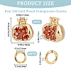 CREATCABIN 6Pcs Brass Micro Pave Chocolate Cubic Zirconia Charms KK-CN0002-51-2