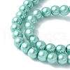 Baking Painted Pearlized Glass Pearl Round Bead Strands HY-XCP0001-24-3