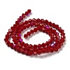 Opaque Solid Color Electroplate Glass Beads Strands EGLA-A039-P4mm-L01-2