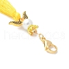 Angel Glass Pearl & MIYUKI Seed Beaded & Polycotton Tassel Pendant Decorations HJEW-MZ00197-04-2