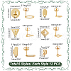 Unicraftale 72Pcs 6 Styles 201 & 304 Stainless Steel Stud Earring Findings STAS-UN0059-22-3