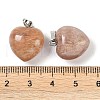 Natural Peach Moonstone Pendants G-J386-H13-P-3