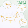 50Pcs Star & Moon Stainless Steel Charms Shoe Chain AJEW-PH01579-5