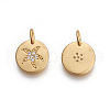 Brass Micro Pave Cubic Zirconia Charms KK-O118-12MG-1