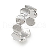 Brass Adjustable Cuff Rings for Women RJEW-B132-01A-P-4