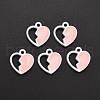 Spray Painted Alloy Enamel Charms ENAM-R136-39A-1