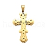 Cross 304 Stainless Steel Big Pendants STAS-R171-07G-1