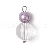 5Pcs Transparent Acrylic Pendants PALLOY-JF03502-2