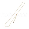 Brass Round Snake Chain Necklaces Making MAK-L025-02G-2