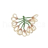Beaded Flower Charms PW-WG107E6-01-3