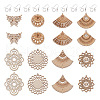  DIY Filigree Wood Dangle Earring Making Kit DIY-TA0009-68-1