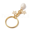 Iron with Natural Cowrie Shell Keychain KEYC-JKC00854-4