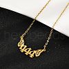 201 Stainless Steel Number 444 with Butterfly Wings Pendant Necklaces NJEW-P332-01B-G-1