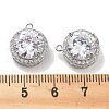 Brass Micro Pave Cubic Zirconia Pendants KK-M102-40P-3