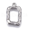 Non-Tarnish 304 Stainless Steel Hammered Pendants STAS-F249-42P-1