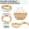 Beebeecraft 200Pcs 304 Stainless Steel Split Rings STAS-BBC0006-18B-2