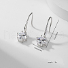 Elegant Vacation Style 925 Sterling Silver Cubic Zirconia Dangle Earrings for Women RS7094-5