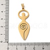 304 Stainless Steel Pendants STAS-O005-06G-3