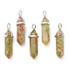 Natural & Synthetic Gemstone Pointed Pendants G-M378-01P-A-2