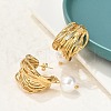 304 Stainless Steel C-Shaped Stud Earrings EJEW-M073-05G-4