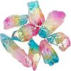  Electroplated Rough Raw Natural Quartz Beads G-NB0003-56-1