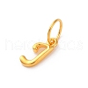 925 Sterling Silver Letter Charms with Jump Rings STER-R008-01G-J-2