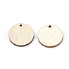 Undyed Wood Pendants X-WOOD-T008-13-2