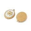 304 Stainless Steel Enamel Pendants STAS-V015-36G-2