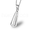 Stainless Steel Teardop Pendant Necklaces TG1210-1-1