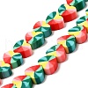 15 Strands 15 Styles Handmade Polymer Clay Beads Strands CLAY-SZ0001-47-4