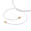 Adjustable Natural Rainbow Moonstone & Seed Braided Bead Bracelets BJEW-JB10181-01-4