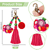 Bohemian Polyester Pendant Decorations HJEW-WH20010-01B-2