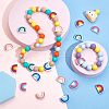 CHGCRAFT 20Pcs 5 Colors Silicone Beads SIL-CA0001-09-4